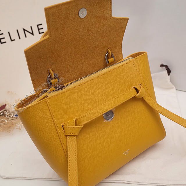 Celine女包 賽琳掌紋牛皮小號手提包 Celine belt bag鯰魚包 189003  slyd2054